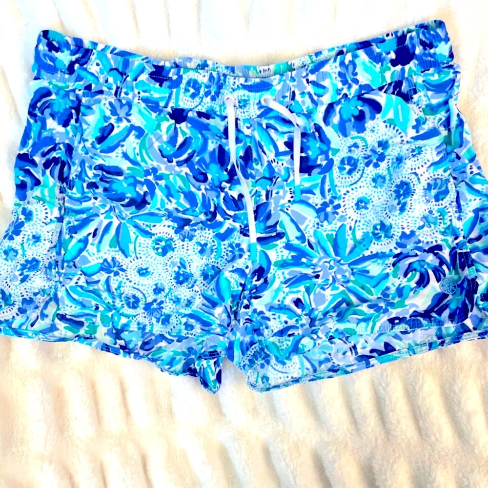 Lilly Pulitzer Blue and Green Athletic Shorts
